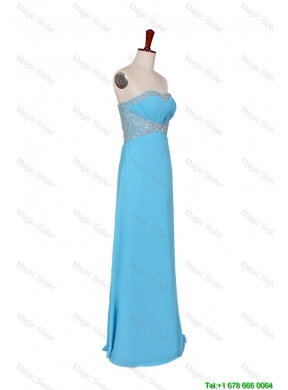 2016 Fall Empire Strapless Prom Dresses with Beading in Baby Blue