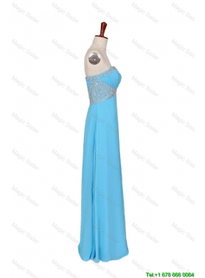 2016 Fall Empire Strapless Prom Dresses with Beading in Baby Blue