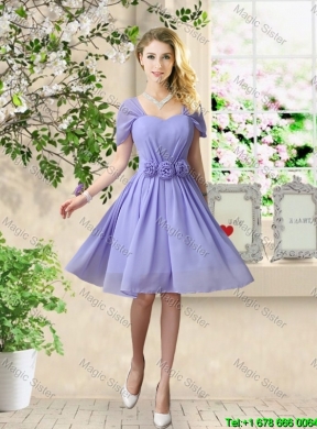 Cheap One Shoulder Ruched Bridesmaid Dresses in Lavender