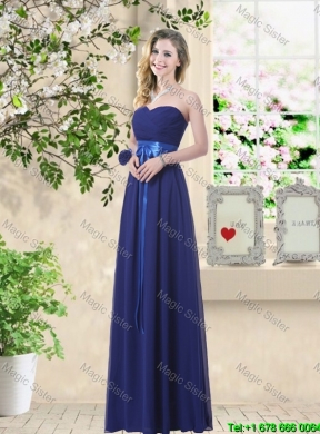 Comfortable One Shoulder Bridesmaid Dresses in Navy Blue