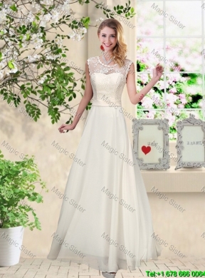 2016 Fashionable Appliques Bridesmaid Dresses with High Neck