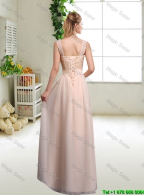 Beautiful Hand Made Flowers Bridesmaid Dresses with Column