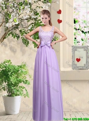 Classical 2016 Bowknot Bridesmaid Dresses with Floor Length