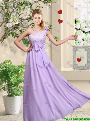 Classical 2016 Bowknot Bridesmaid Dresses with Floor Length