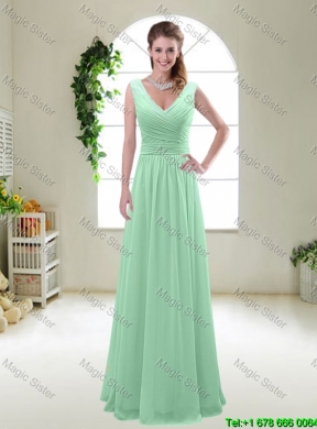 Classical Apple Green One Shoulder Bridesmaid Dresses with Zipper up