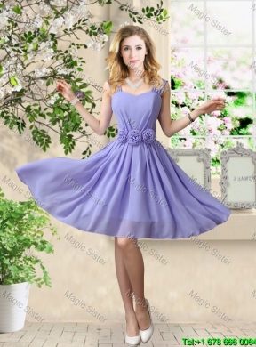 Fashionable Hand Made Flowers Bridesmaid Dresses with A Line