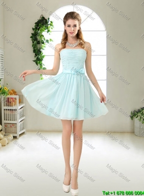 Feminine One Shoulder Hand Made Flowers Bridesmaid Dresses