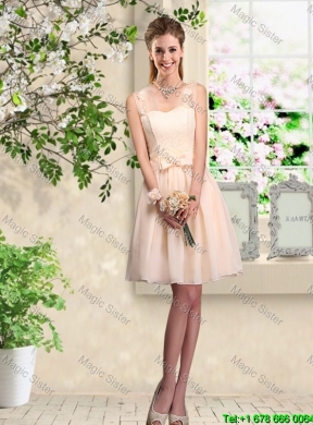 Lovely One Shoulder Bridesmaid Dresses with Hand Made Flowers