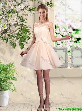 Lovely One Shoulder Bridesmaid Dresses with Hand Made Flowers