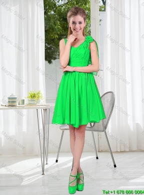 Perfect A Line Short Bridesmaid Dress with Ruching