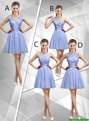 Pretty Lavender Halter Top Bridesmaid Dresses with Appliques for 2016