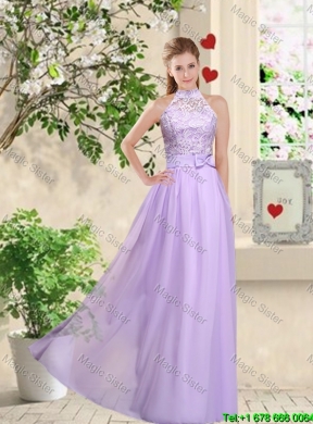 Beautiful Scoop Bridesmaid Dresses with Lace and Bowknot