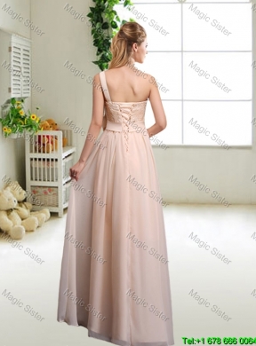 Discount One Shoulder Bridesmaid Dresses in Champagne