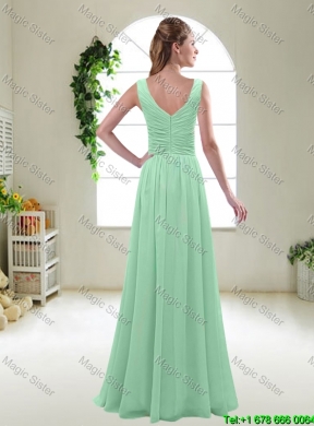 New Style 2016 Zipper up Bridesmaid Dresses with V Neck