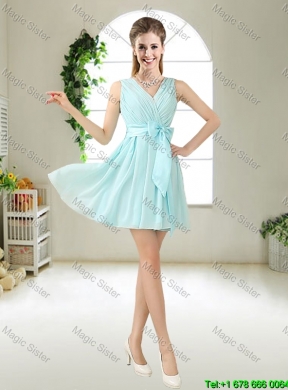 Elegant Strapless Mini Length Prom Dresses with Bowknot