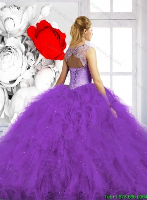 2015 Winter Exclusive Sweetheart Quinceanera Gowns with Beading and Ruffles