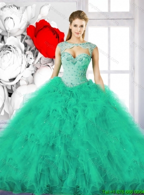 2016 Spring Classical Beading Ball Gown Sweet 16 Gowns with Sweetheart