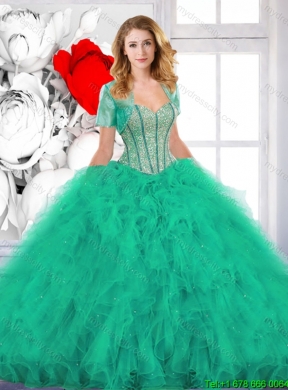 2016 Summer New Arrivals Beading and Ruffles Quinceanera Gowns