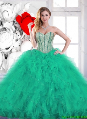 2016 Summer New Arrivals Beading and Ruffles Quinceanera Gowns