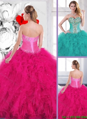 Popular Beading Sweet 16 Dresses with Ruffles for 2016