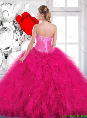 Popular Beading Sweet 16 Dresses with Ruffles for 2016