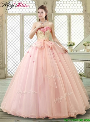 Popular Sweetheart Beading Quinceanera Dresses with Bowknot and Appliques