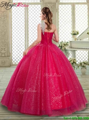 Beautiful One Shoulder Quinceanera Gowns with Beading