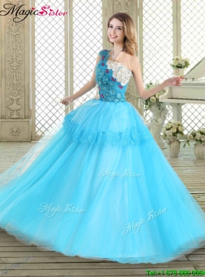 Beautiful One Shoulder Sweet 16 Dresses with Lace and Appliques