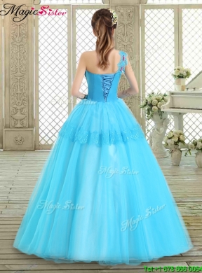 Beautiful One Shoulder Sweet 16 Dresses with Lace and Appliques