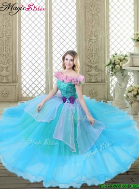 Classical Off the Shoulder Quinceanera Gowns with Ruffles and Bowknot