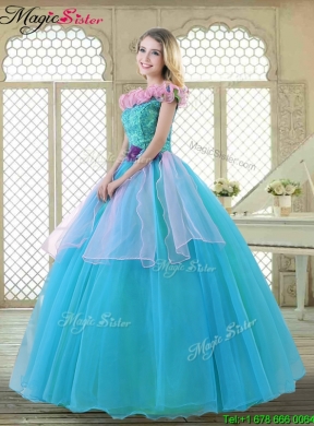 Classical Off the Shoulder Quinceanera Gowns with Ruffles and Bowknot