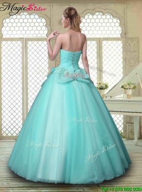 New Style Beading Sweetheart Quinceanera Dresses in Aqua Blue