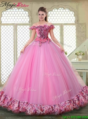 New Style Off the Shoulder Quinceanera Gowns in Multi Color 398.47