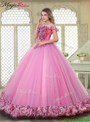 New Style Off the Shoulder Quinceanera Gowns in Multi Color 398.47