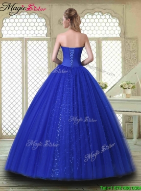 Pretty Ball Gown Sweetheart Quinceanera Dresses in Royal Blue