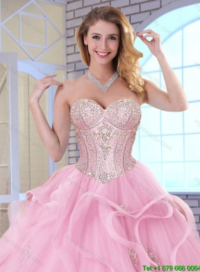 Elegant Sweetheart Lace Up Quinceanera Dresses with Beading