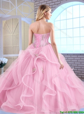 Elegant Sweetheart Lace Up Quinceanera Dresses with Beading