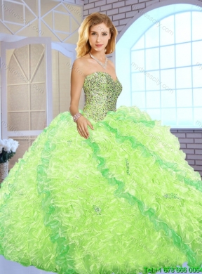 New Arrivals Sweetheart Quinceanera Gowns with Beading and Ruffles