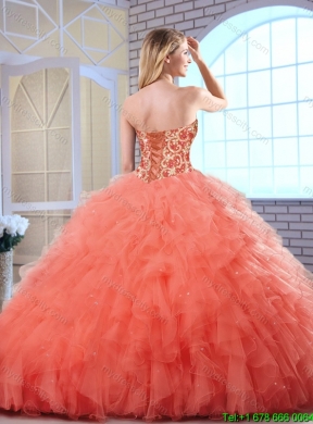 Perfect Sweetheart Quinceanera Gowns with Beading and Ruffles