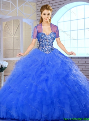 Perfect Sweetheart Quinceanera Gowns with Beading and Ruffles