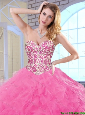 Perfect Sweetheart Quinceanera Gowns with Beading and Ruffles