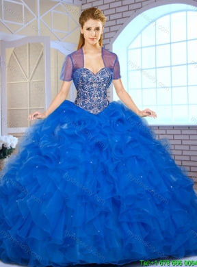 2016 Beautiful Sweetheart Quinceanera Dresses with Beading and Ruffles