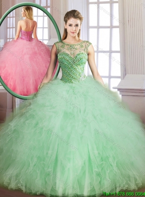 2016 Classical Sweetheart Quinceanera Gowns with Beading and Ruffles