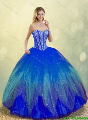 Popular 2016 Sweetheart Quinceanera Gowns with Beading