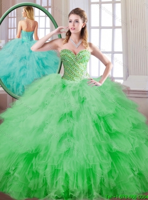 Popular Ball Gown Quinceanera Dresses with Beading and Ruffles