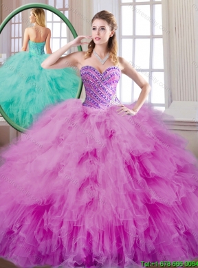 Popular Ball Gown Quinceanera Dresses with Beading and Ruffles