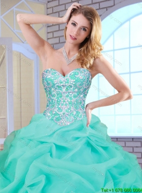 2016 Popular Beading and Ruffles Sweet 16 Dresses with Sweetheart