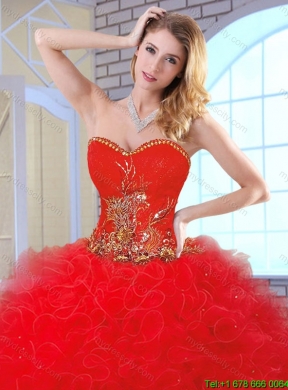 Classical Ball Gown Sweetheart Quinceanera Dresses in Fuchsia