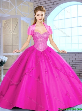 2016 Elegant Sweetheart Quinceanera Dresses with Appliques and Sequins