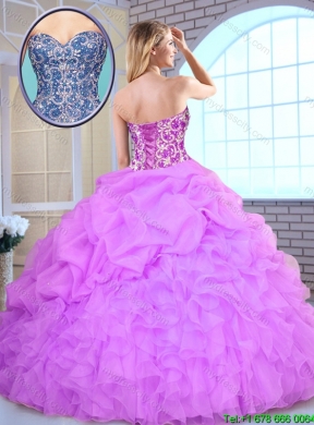 2016 Hot Sale Apple Green Quinceanera Dresses with Beading and Ruffles